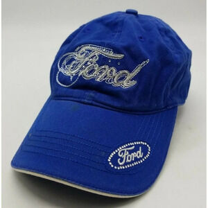 Ford Racing NASCAR Chase Authentics Womens Strapback Hat Adjustable OSFM Blue